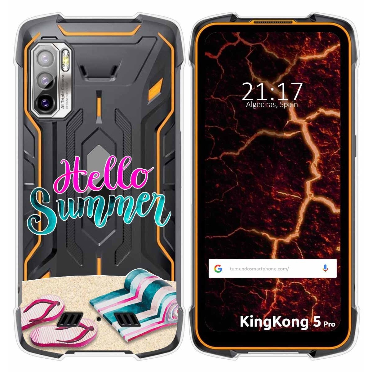 Funda Silicona Transparente para Cubot King Kong 5 Pro diseño Summer Dibujos