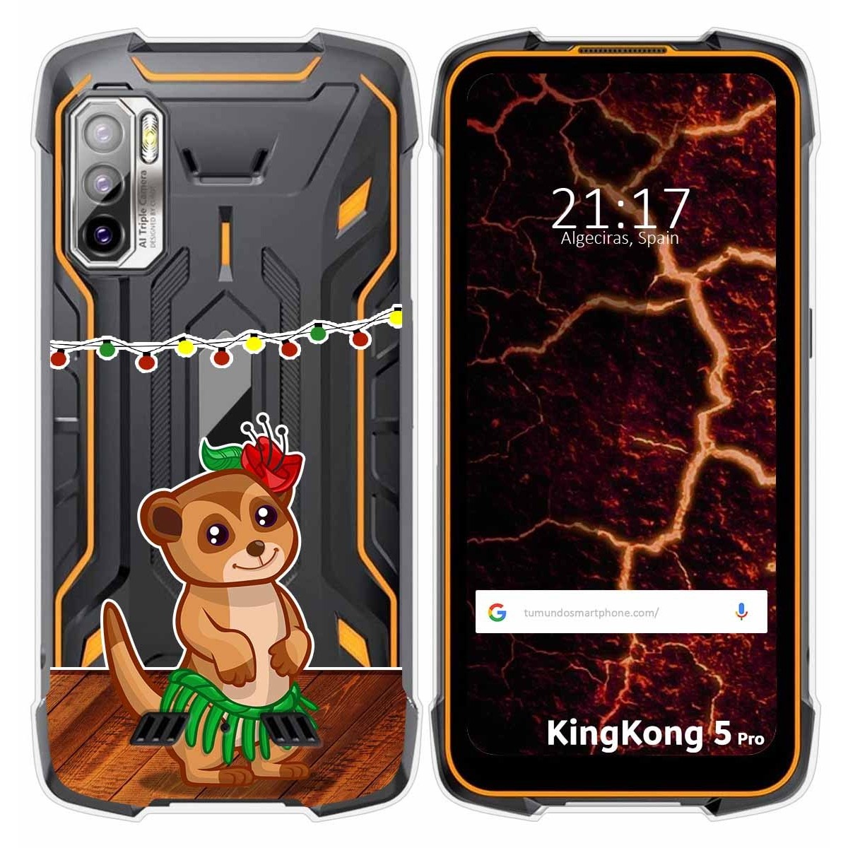 Funda Silicona Transparente para Cubot King Kong 5 Pro diseño Suricata Dibujos