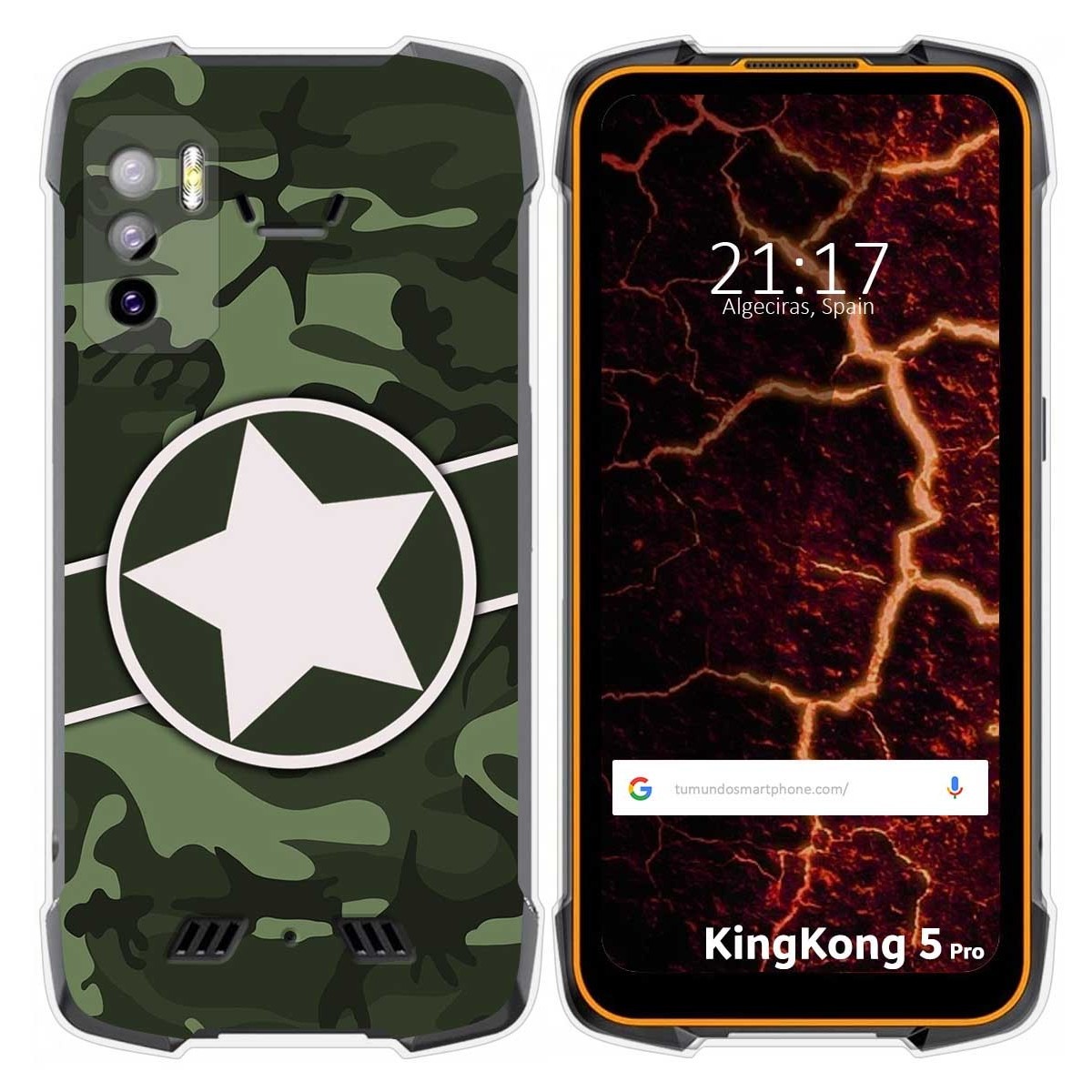 Funda Silicona para Cubot King Kong 5 Pro diseño Camuflaje 01 Dibujos