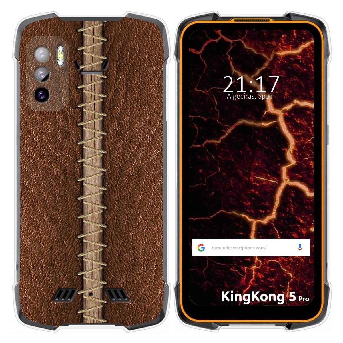 Funda Silicona para Cubot King Kong 5 Pro diseño Cuero 01 Dibujos