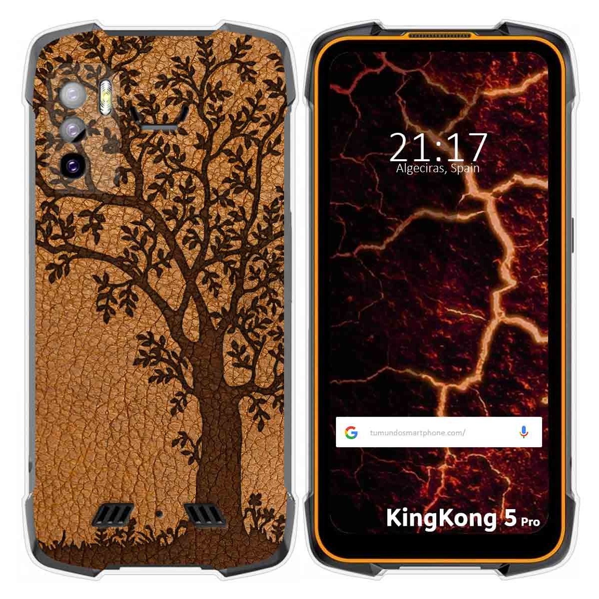 Funda Silicona para Cubot King Kong 5 Pro diseño Cuero 03 Dibujos