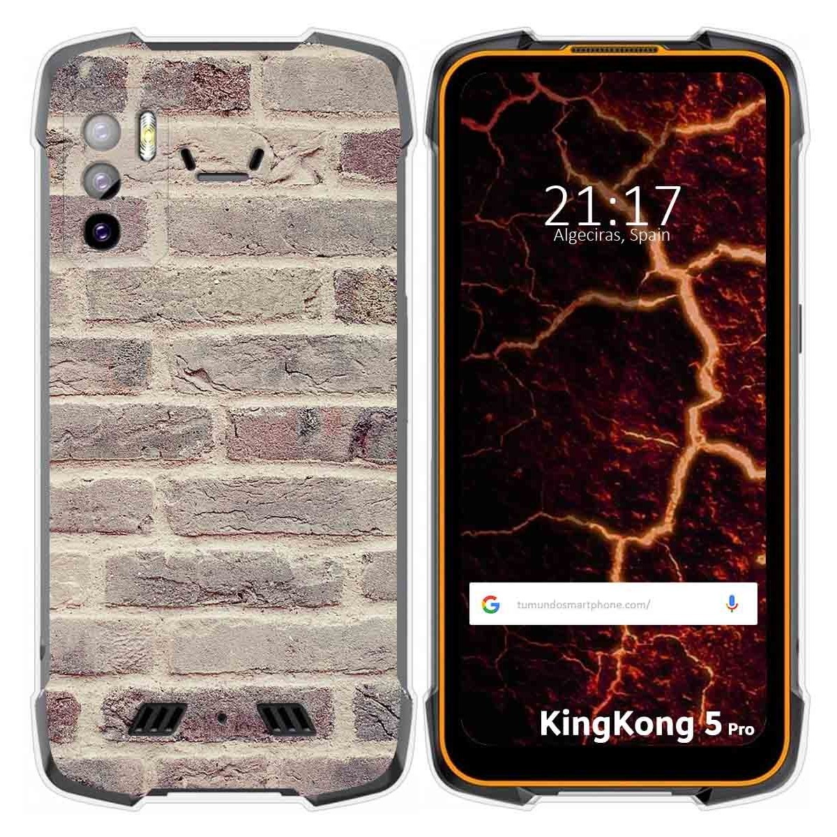 Funda Silicona para Cubot King Kong 5 Pro diseño Ladrillo 01 Dibujos