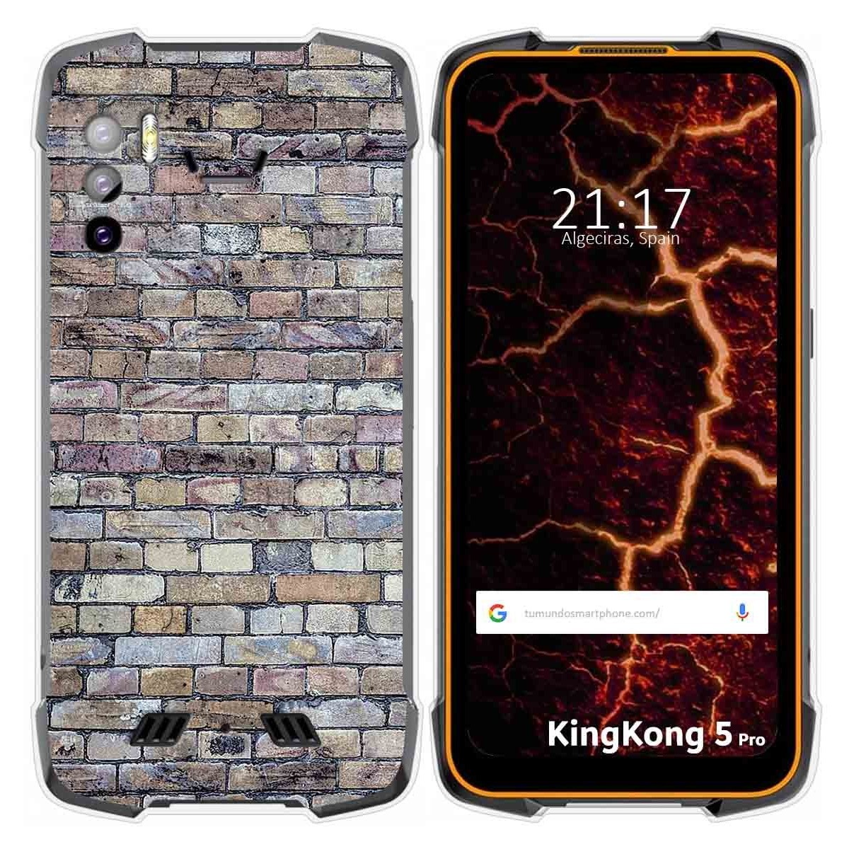 Funda Silicona para Cubot King Kong 5 Pro diseño Ladrillo 02 Dibujos