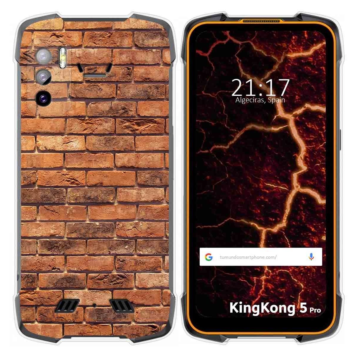 Funda Silicona para Cubot King Kong 5 Pro diseño Ladrillo 04 Dibujos
