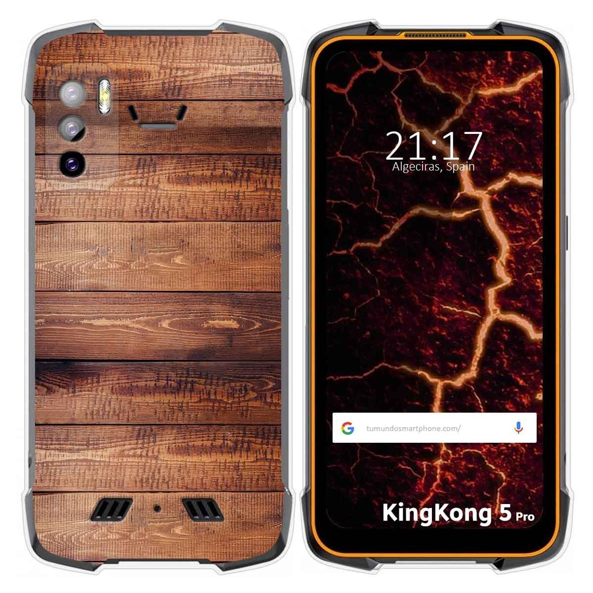 Funda Silicona para Cubot King Kong 5 Pro diseño Madera 02 Dibujos