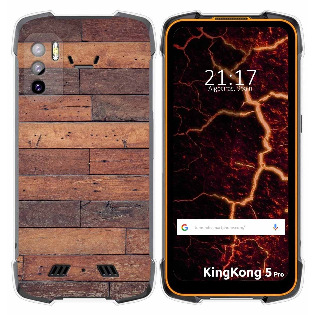 Funda Silicona para Cubot King Kong 5 Pro diseño Madera 03 Dibujos