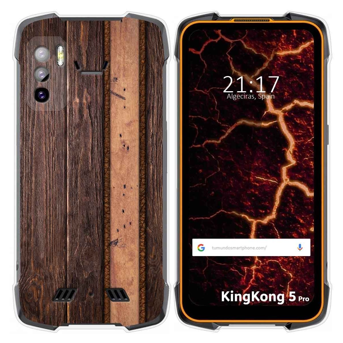 Funda Silicona para Cubot King Kong 5 Pro diseño Madera 05 Dibujos