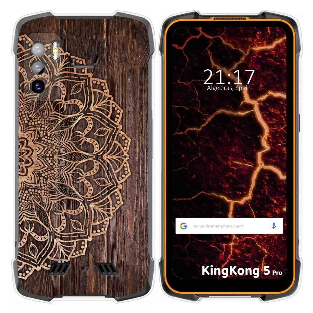 Funda Silicona para Cubot King Kong 5 Pro diseño Madera 06 Dibujos