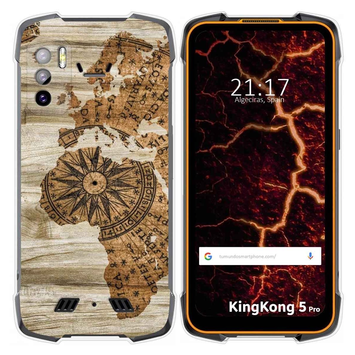 Funda Silicona para Cubot King Kong 5 Pro diseño Madera 07 Dibujos