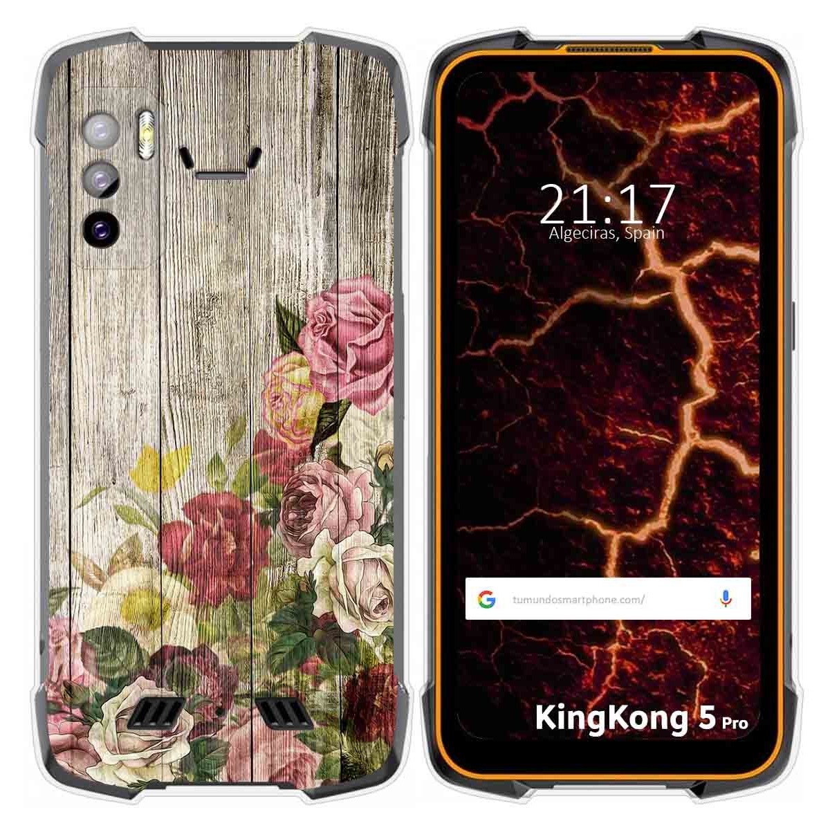 Funda Silicona para Cubot King Kong 5 Pro diseño Madera 08 Dibujos