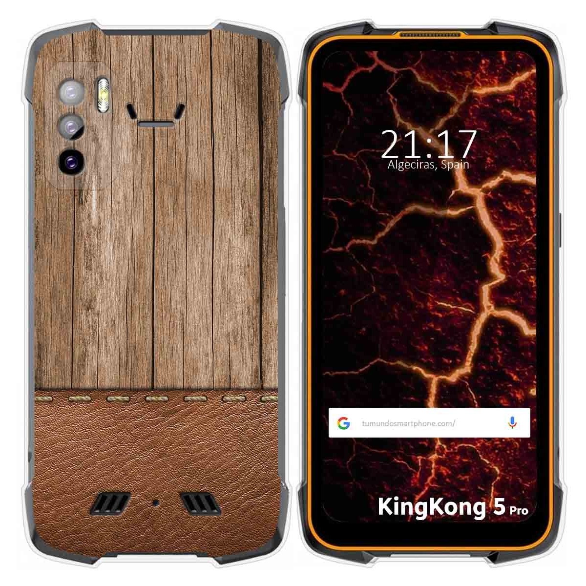 Funda Silicona para Cubot King Kong 5 Pro diseño Madera 09 Dibujos