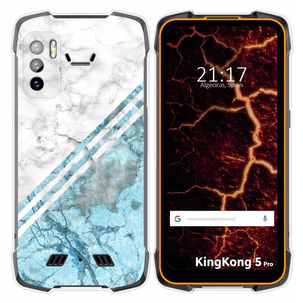 Funda Silicona para Cubot King Kong 5 Pro diseño Mármol 02 Dibujos