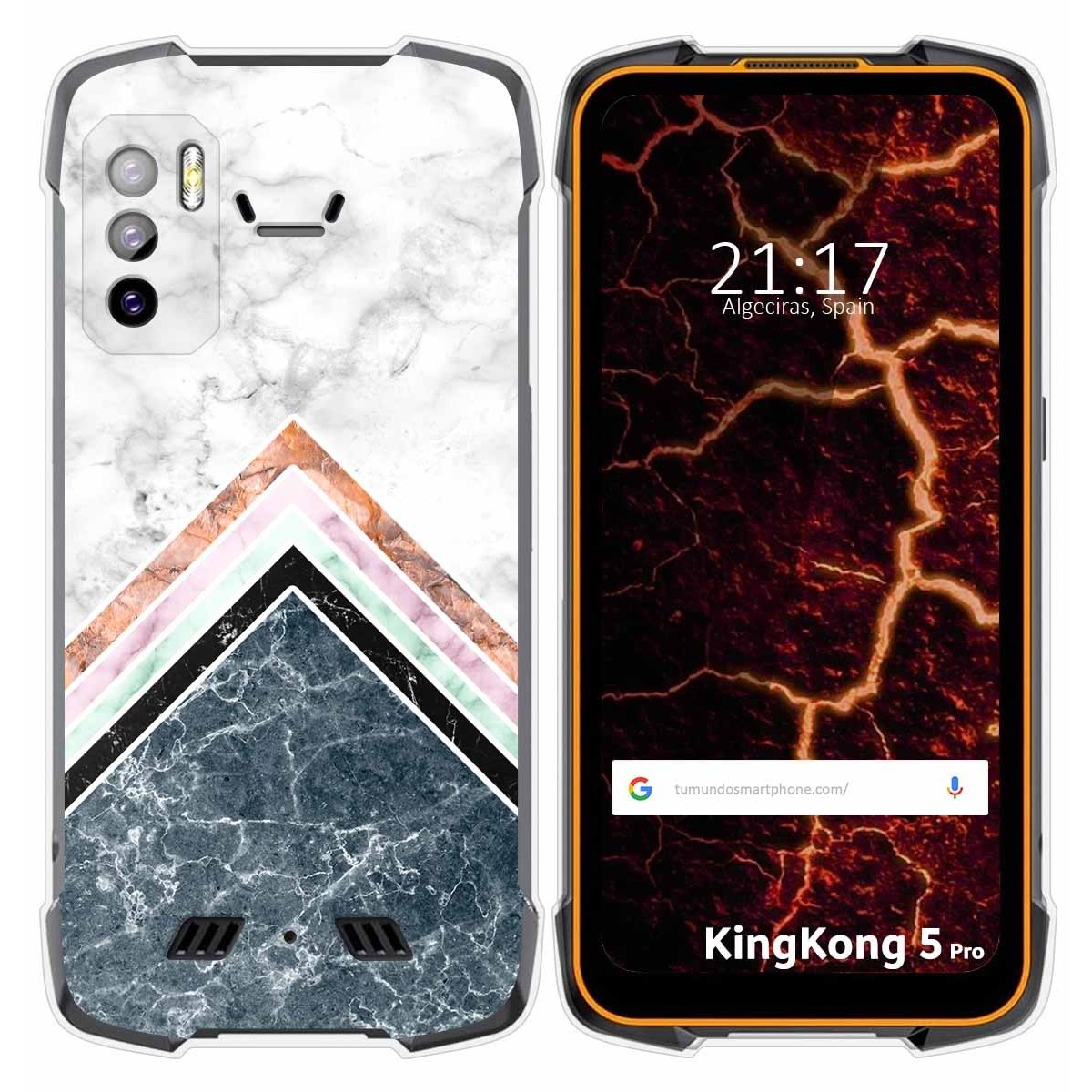 Funda Silicona para Cubot King Kong 5 Pro diseño Mármol 05 Dibujos