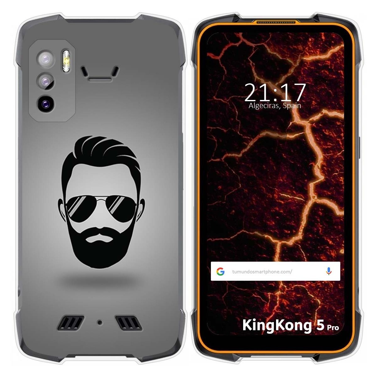 Funda Silicona para Cubot King Kong 5 Pro diseño Barba Dibujos