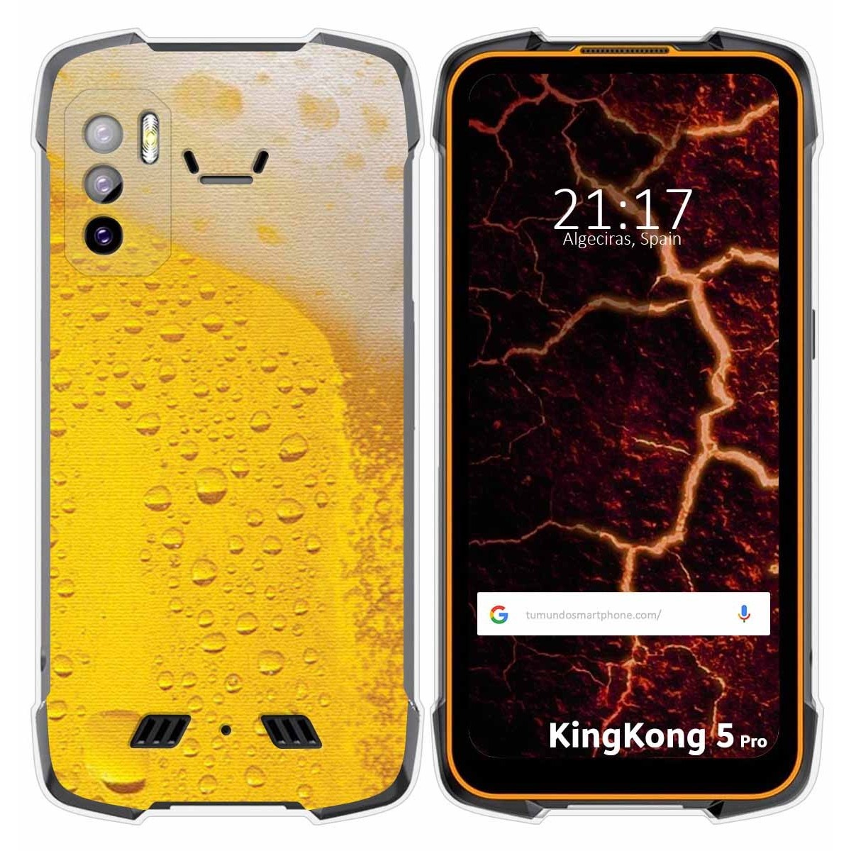 Funda Silicona para Cubot King Kong 5 Pro diseño Cerveza Dibujos
