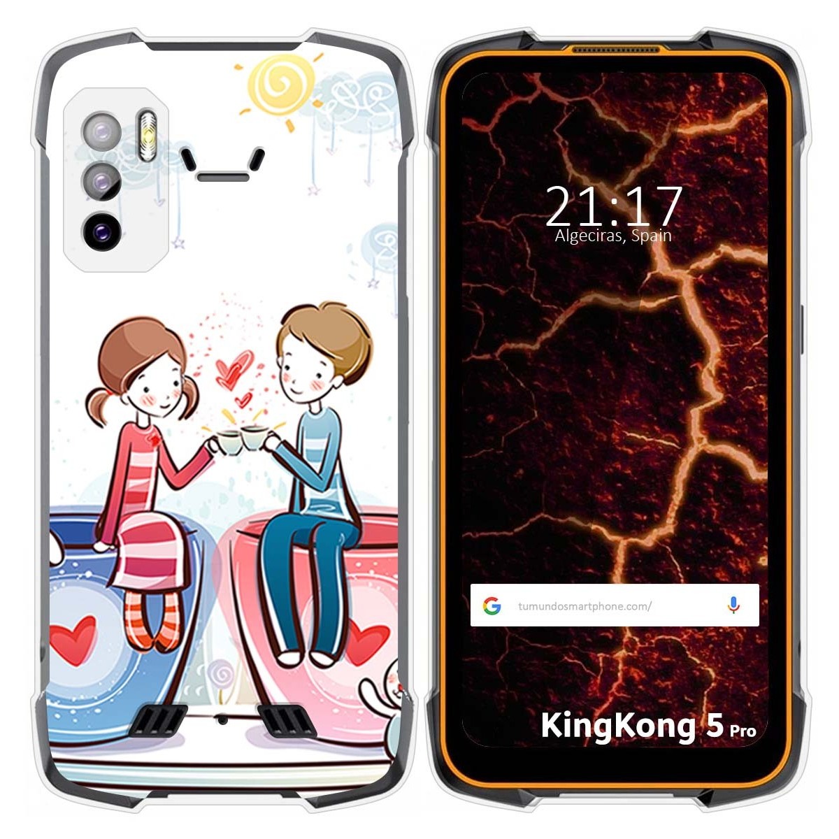 Funda Silicona para Cubot King Kong 5 Pro diseño Café Dibujos