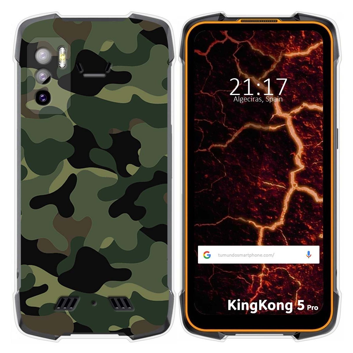 Funda Silicona para Cubot King Kong 5 Pro diseño Camuflaje Dibujos