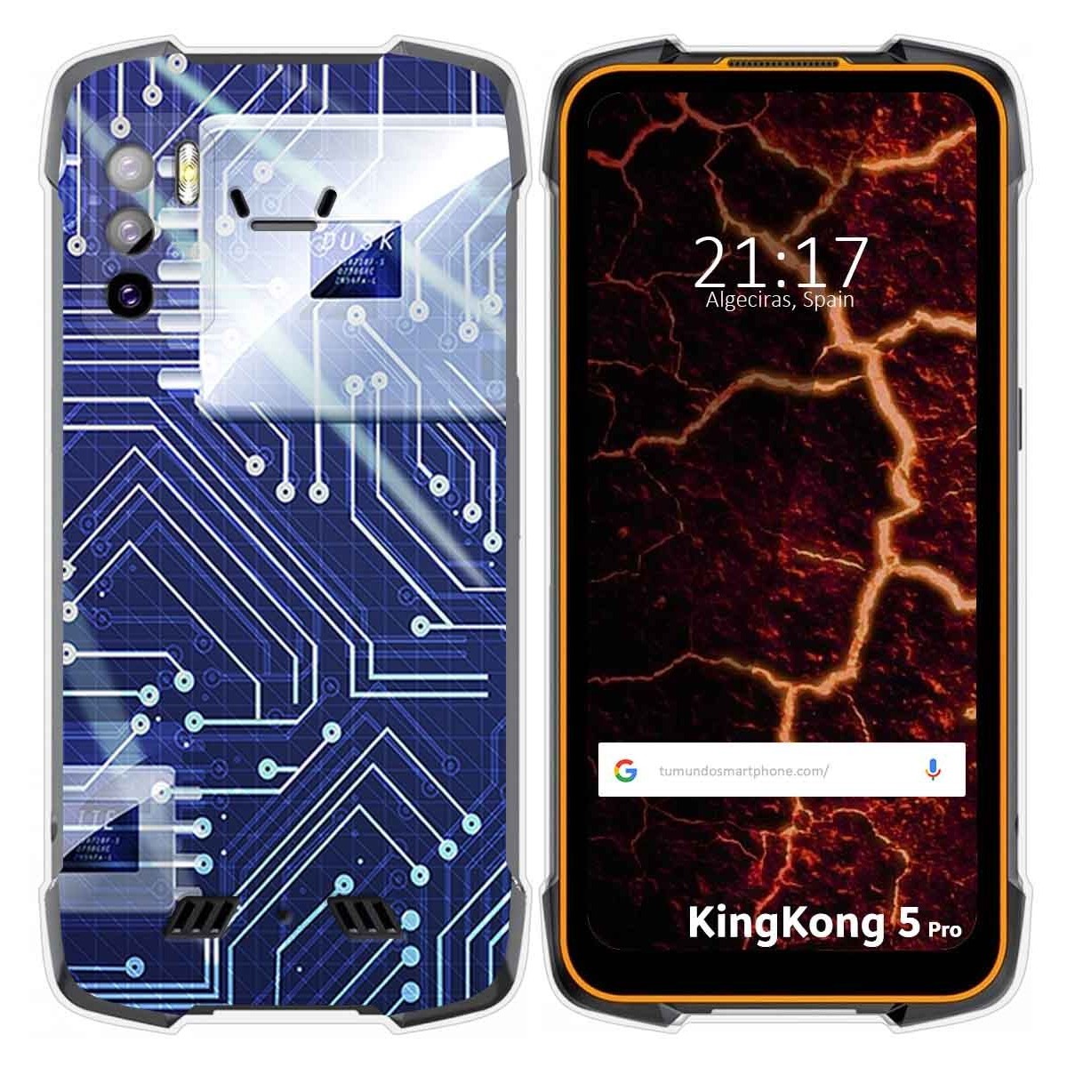 Funda Silicona para Cubot King Kong 5 Pro diseño Circuito Dibujos