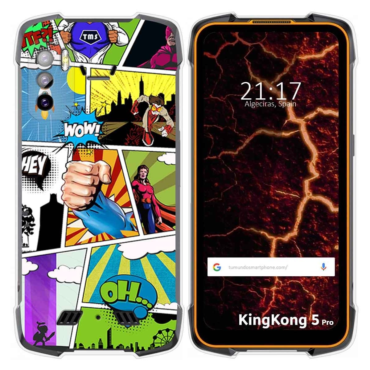 Funda Silicona para Cubot King Kong 5 Pro diseño Comic Dibujos