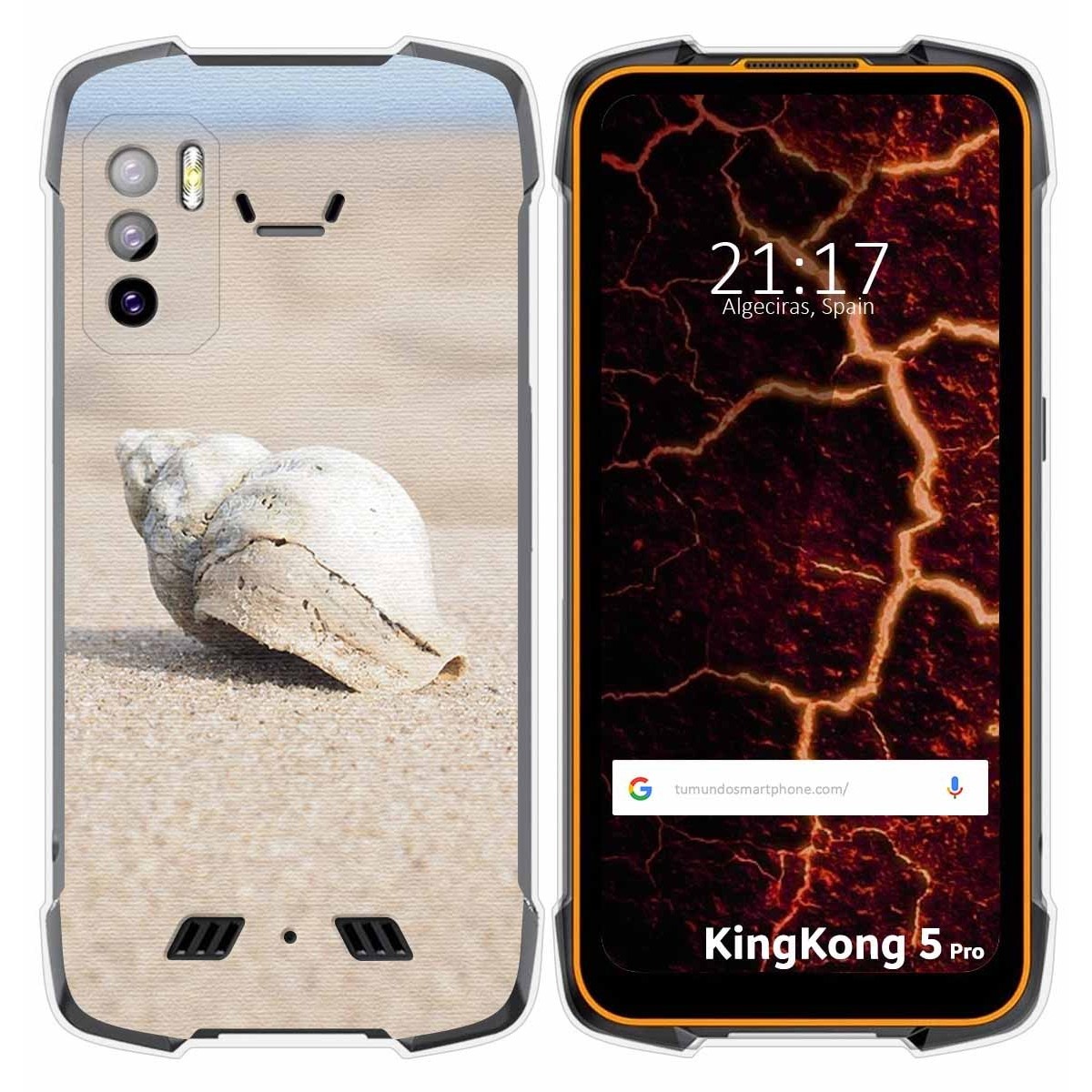 Funda Silicona para Cubot King Kong 5 Pro diseño Concha Dibujos