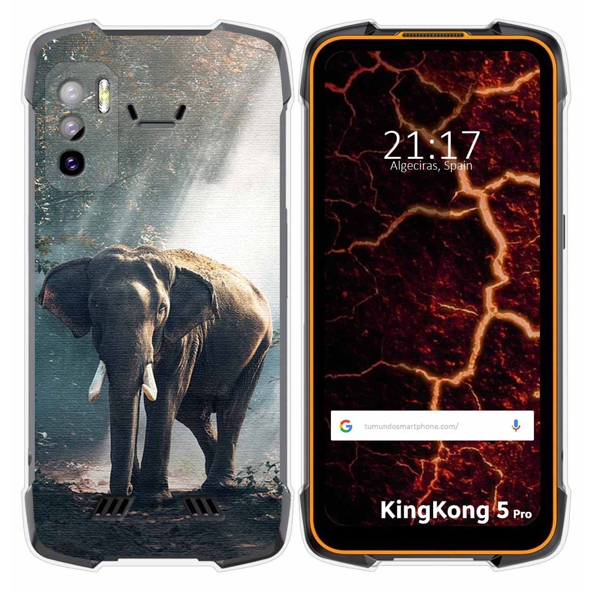 Funda Silicona para Cubot King Kong 5 Pro diseño Elefante Dibujos