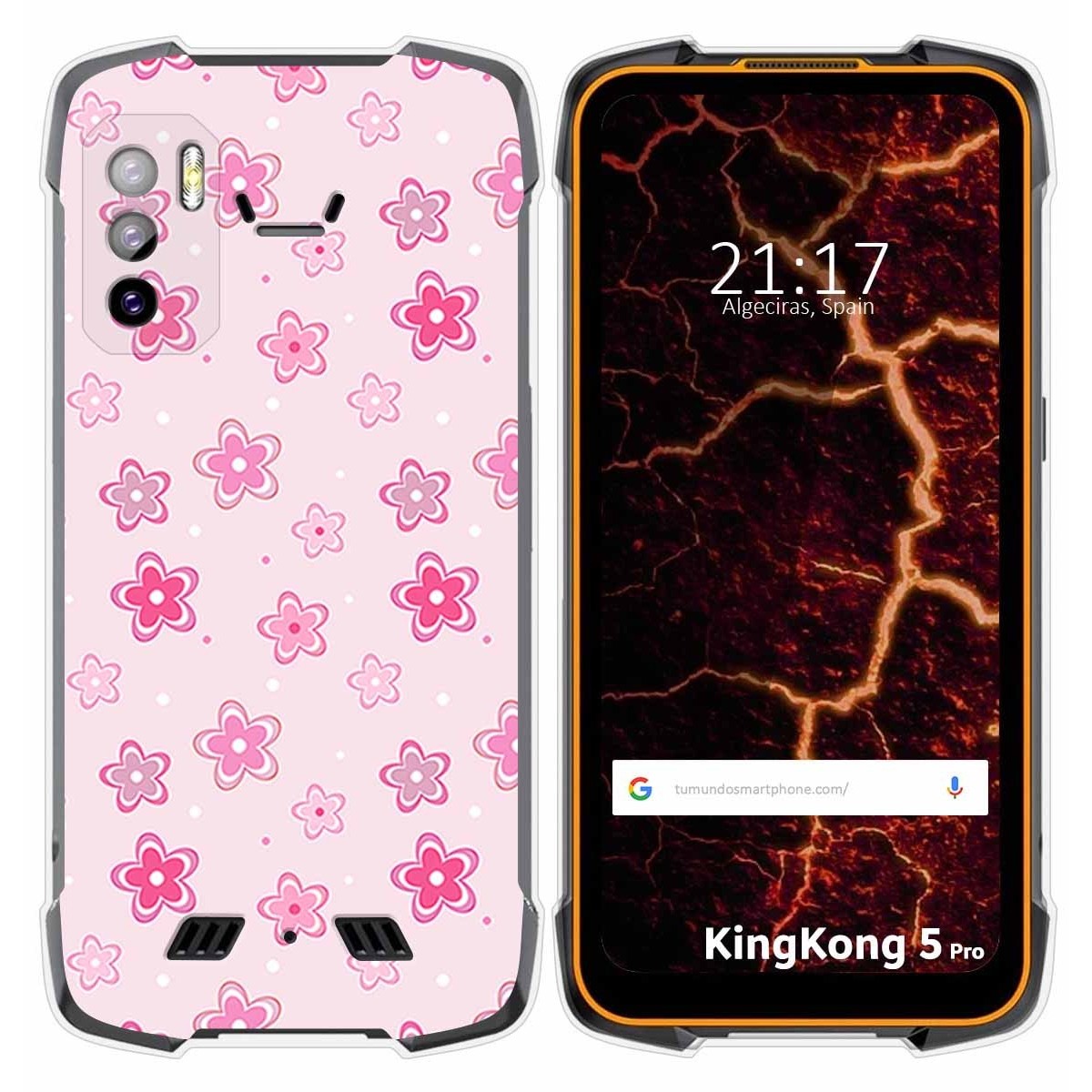 Funda Silicona para Cubot King Kong 5 Pro diseño Flores Dibujos