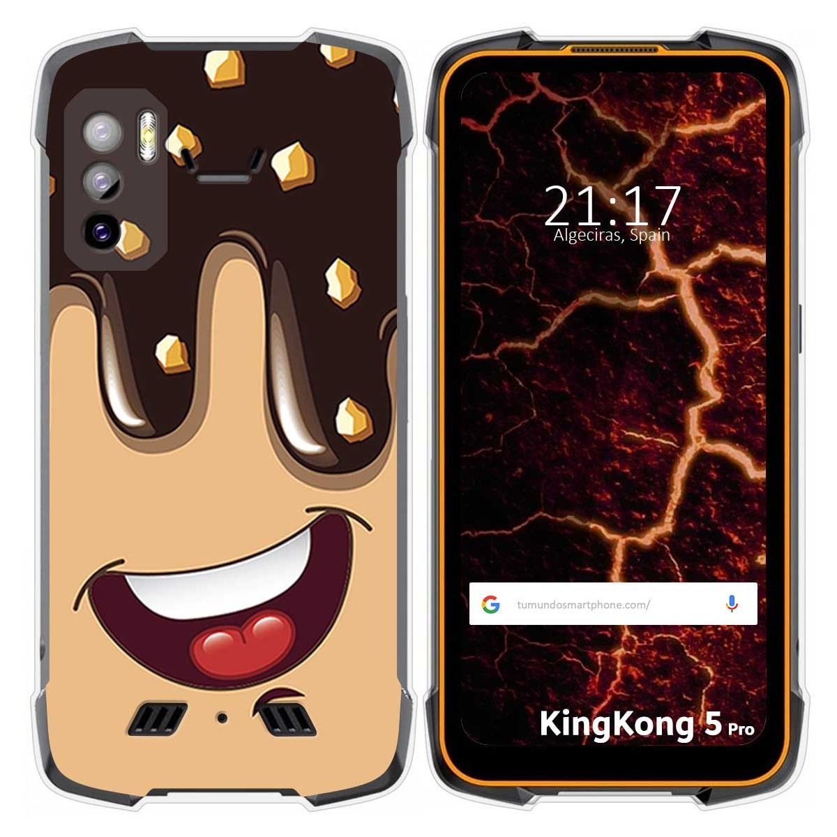 Funda Silicona para Cubot King Kong 5 Pro diseño Helado Chocolate Dibujos