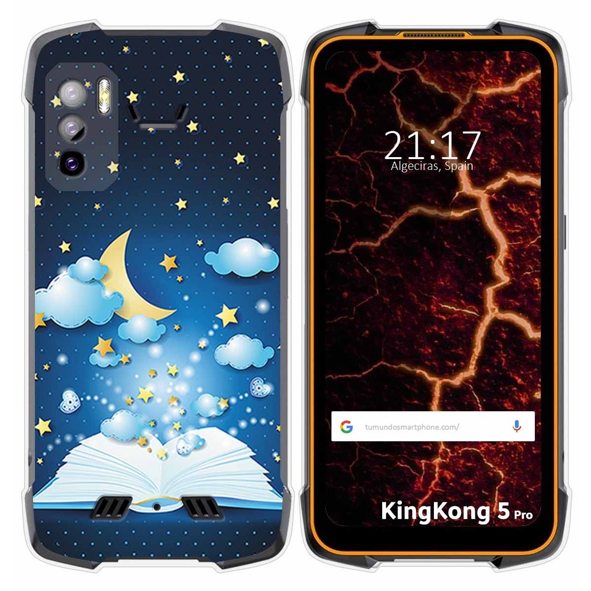 Funda Silicona para Cubot King Kong 5 Pro diseño Libro Cuentos Dibujos