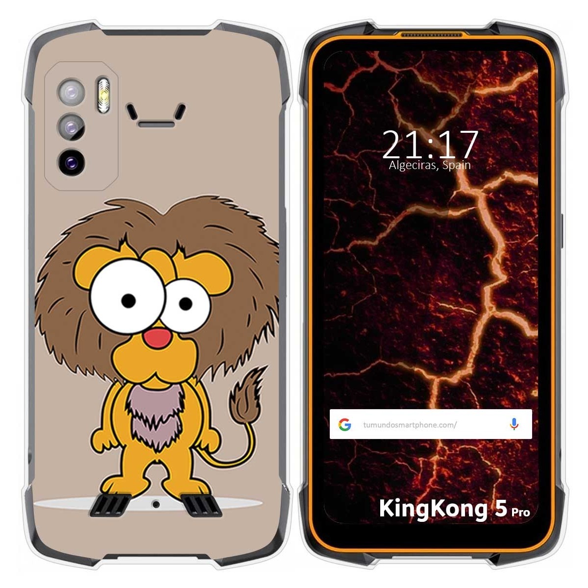 Funda Silicona para Cubot King Kong 5 Pro diseño Leon Dibujos