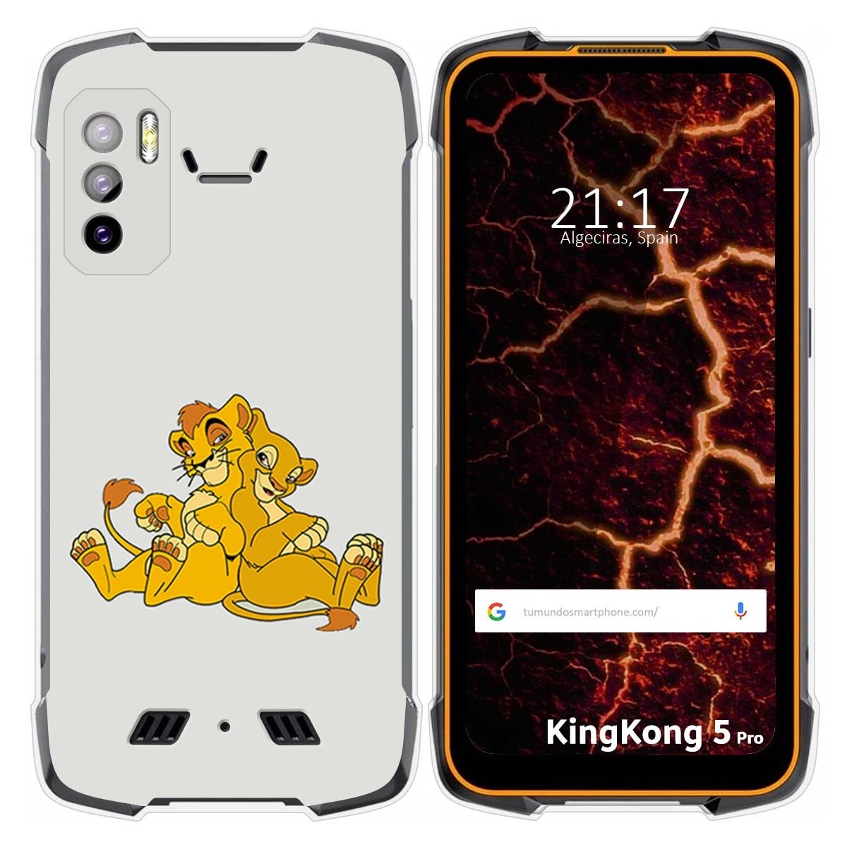 Funda Silicona para Cubot King Kong 5 Pro diseño Leones Dibujos