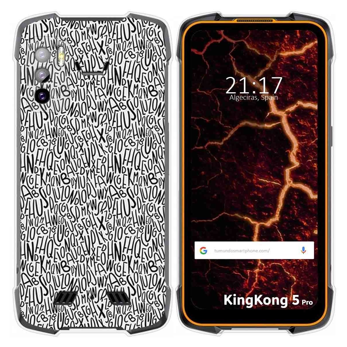 Funda Silicona para Cubot King Kong 5 Pro diseño Letras Dibujos