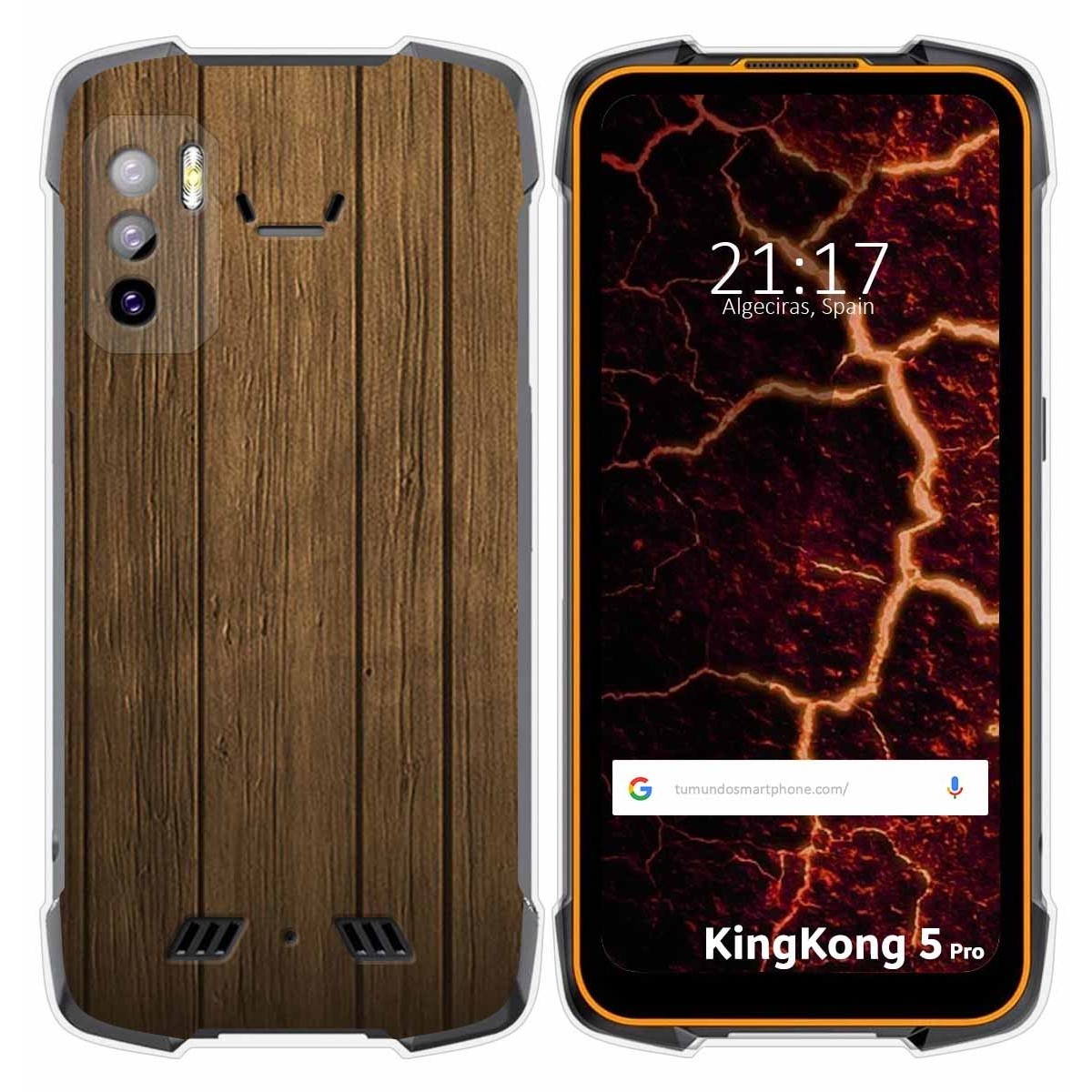Funda Silicona para Cubot King Kong 5 Pro diseño Madera Dibujos