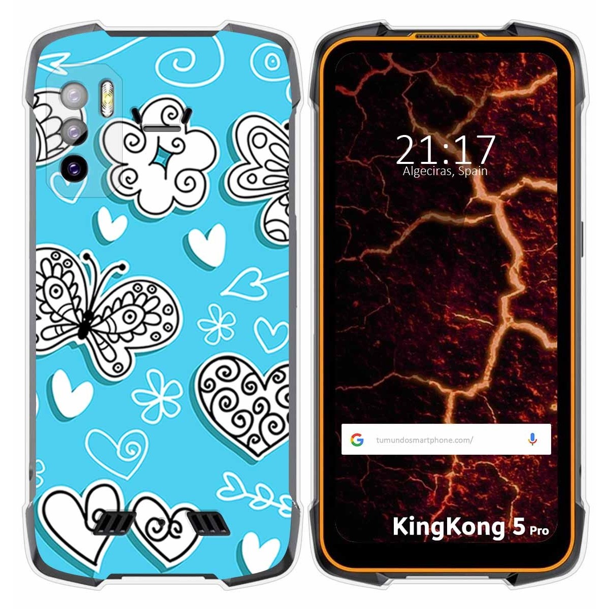 Funda Silicona para Cubot King Kong 5 Pro diseño Mariposas Dibujos