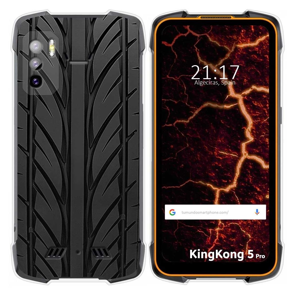 Funda Silicona para Cubot King Kong 5 Pro diseño Neumatico Dibujos
