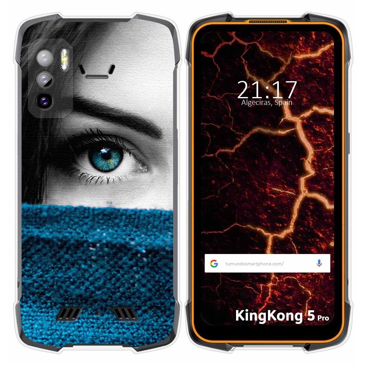Funda Silicona para Cubot King Kong 5 Pro diseño Ojo Dibujos