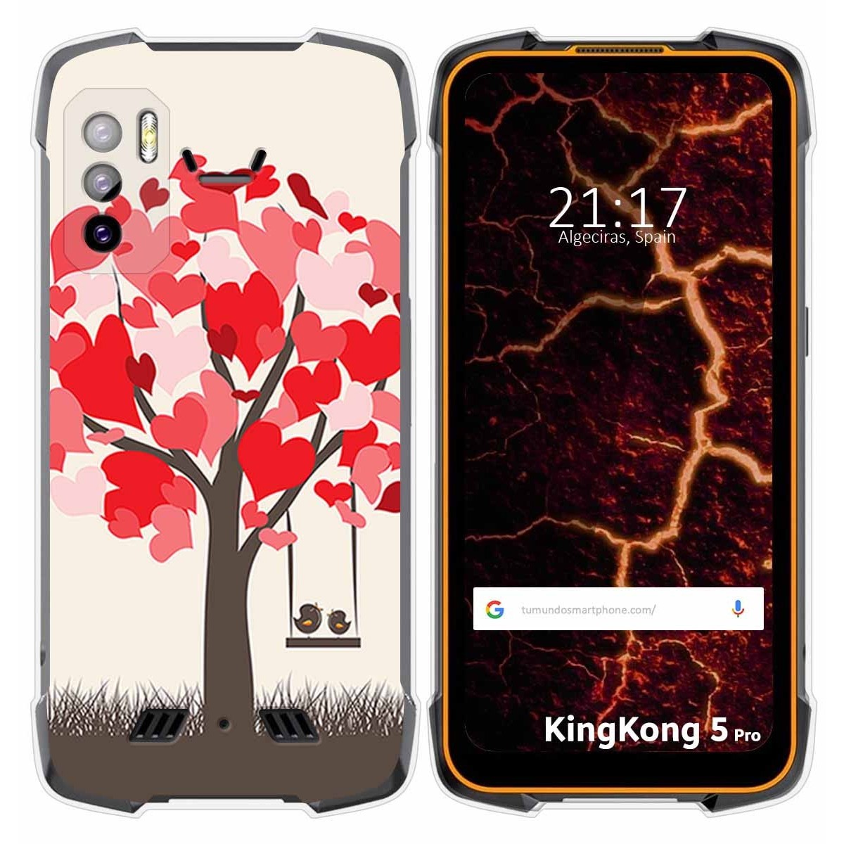 Funda Silicona para Cubot King Kong 5 Pro diseño Pajaritos Dibujos