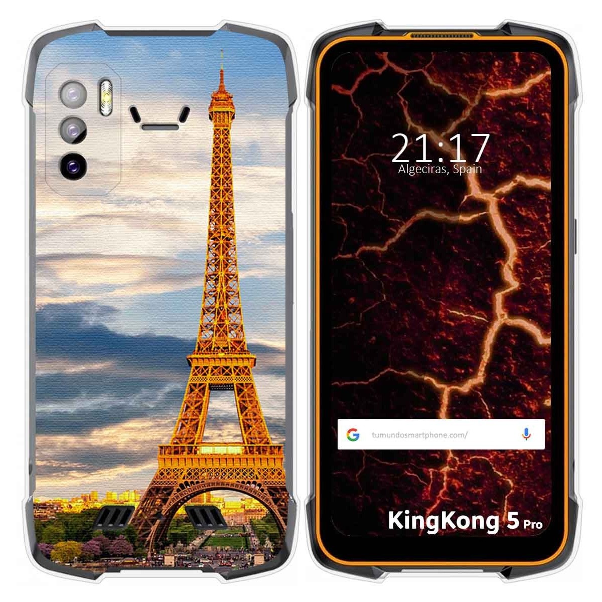 Funda Silicona para Cubot King Kong 5 Pro diseño Paris Dibujos