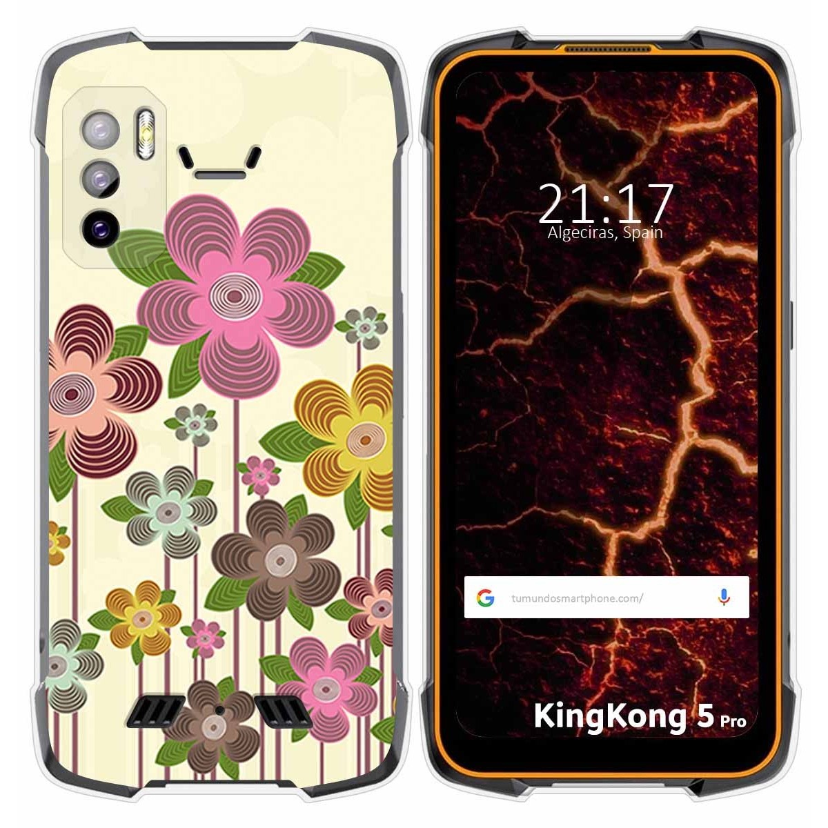 Funda Silicona para Cubot King Kong 5 Pro diseño Primavera En Flor Dibujos