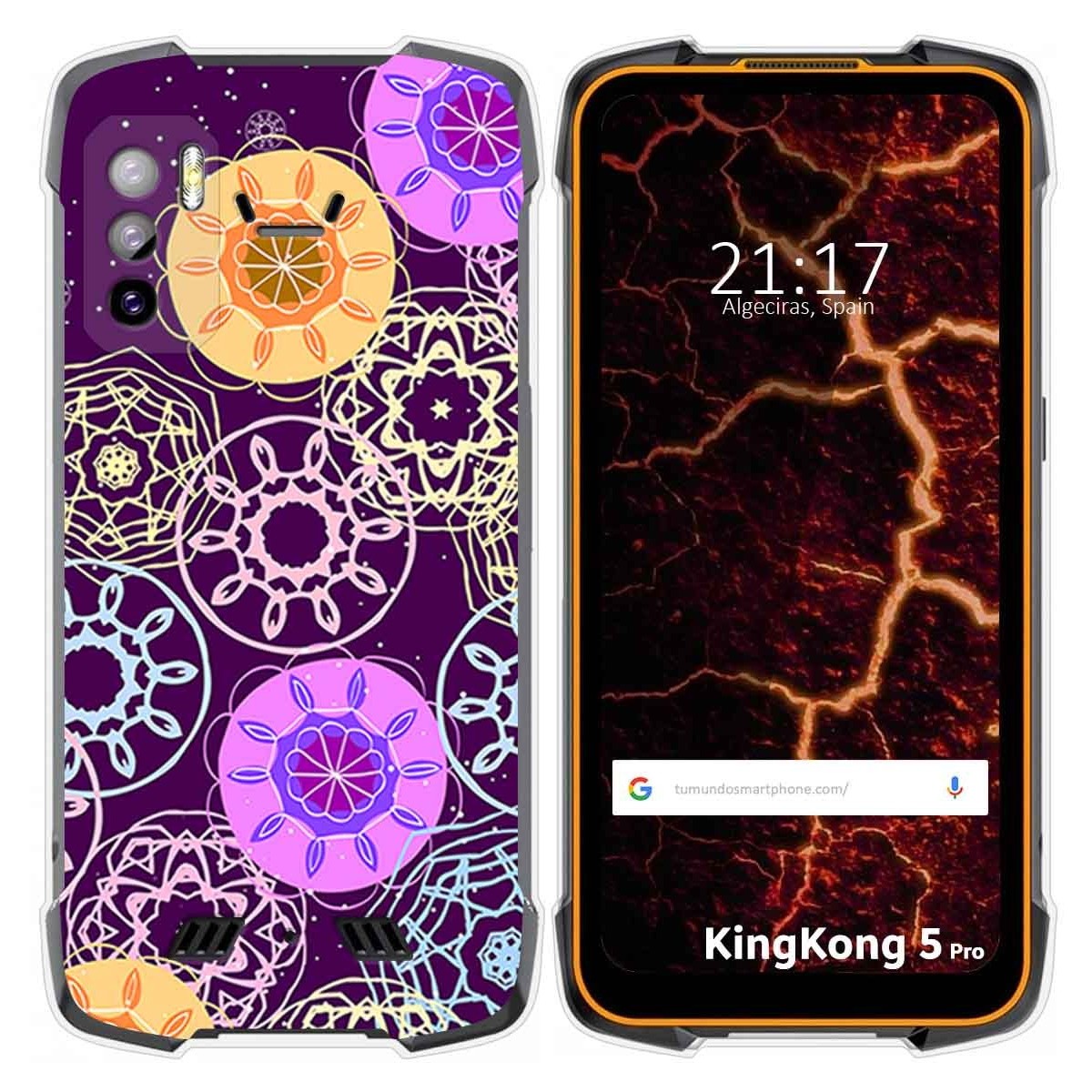 Funda Silicona para Cubot King Kong 5 Pro diseño Radial Dibujos