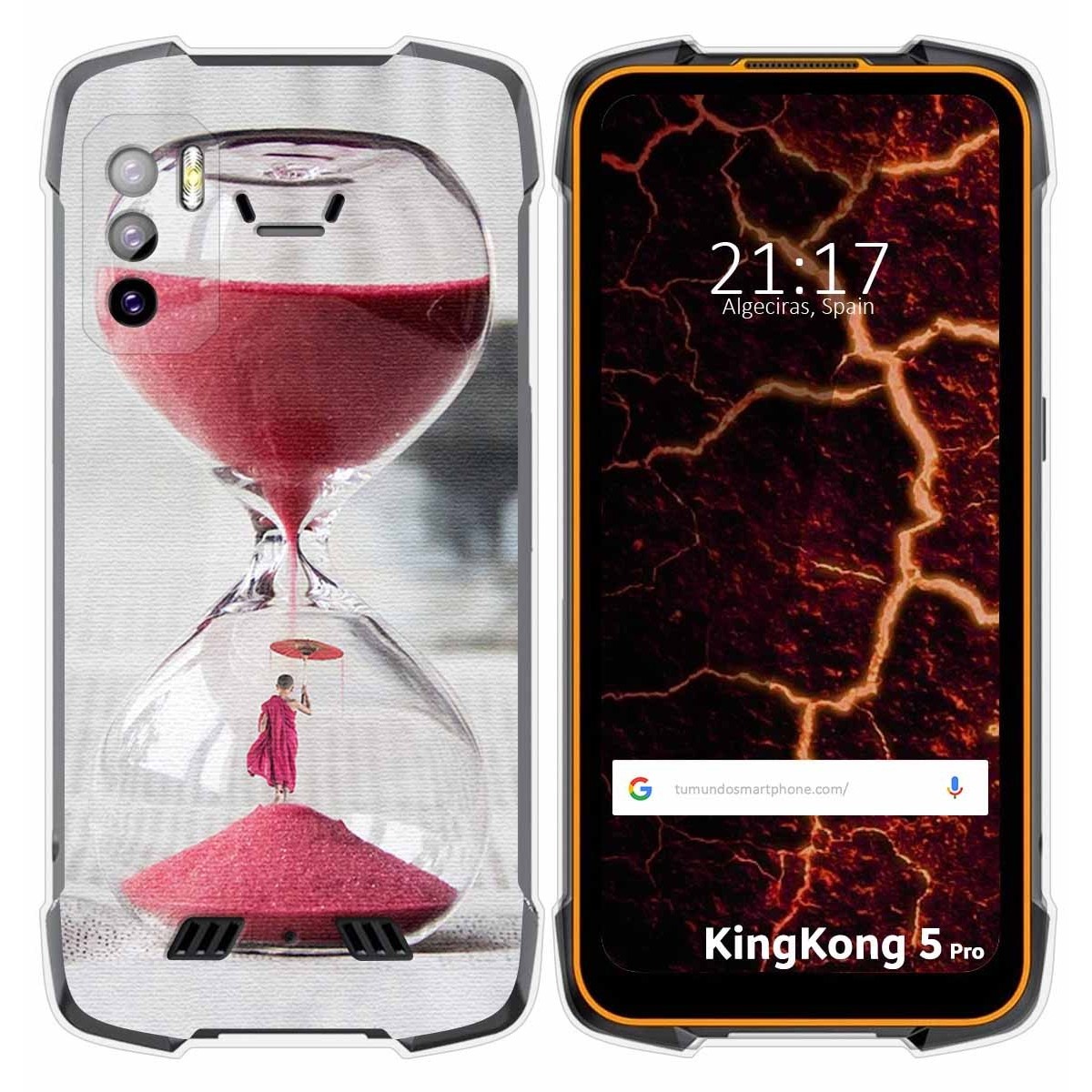 Funda Silicona para Cubot King Kong 5 Pro diseño Reloj Dibujos