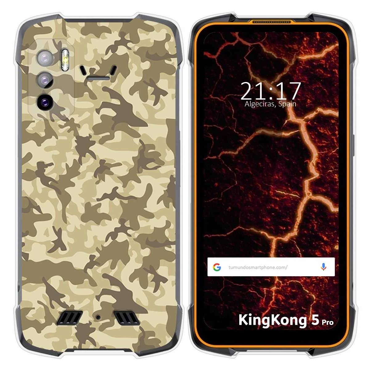 Funda Silicona para Cubot King Kong 5 Pro diseño Sand Camuflaje Dibujos