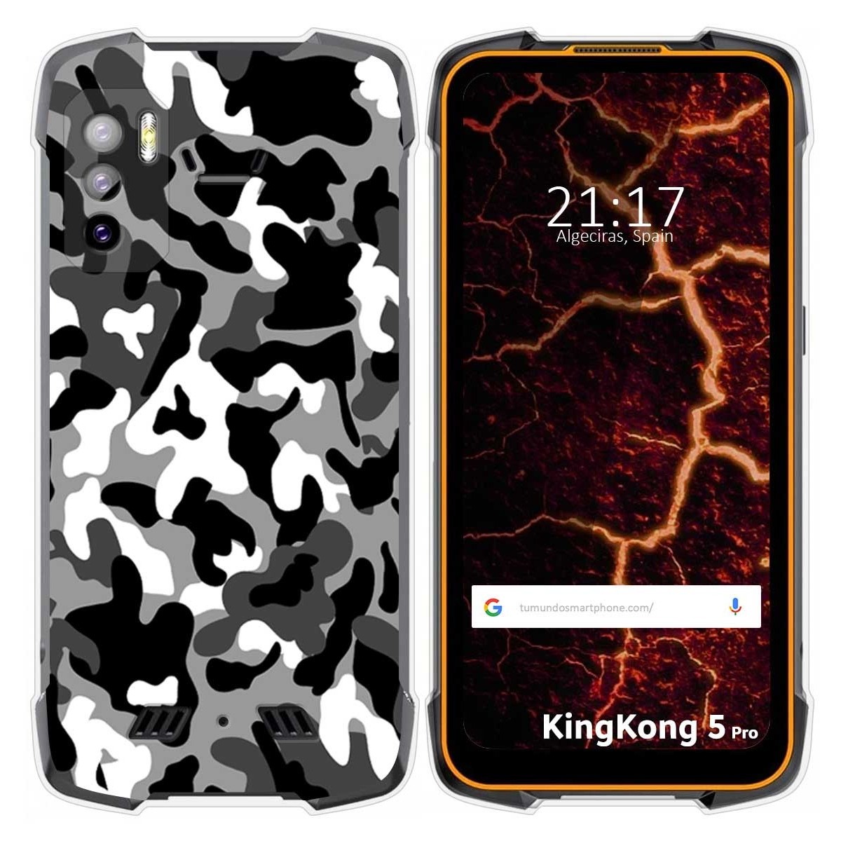 Funda Silicona para Cubot King Kong 5 Pro diseño Snow Camuflaje Dibujos