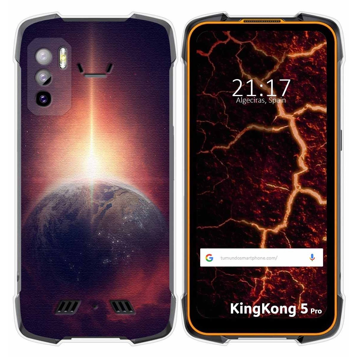 Funda Silicona para Cubot King Kong 5 Pro diseño Tierra Dibujos