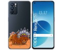 Funda Silicona Transparente para Oppo Reno 6 5G diseño Bufalo Dibujos