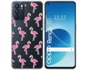 Funda Silicona Transparente para Oppo Reno 6 5G diseño Flamenco Dibujos
