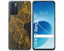 Funda Silicona Transparente para Oppo Reno 6 5G diseño Hojas Dibujos