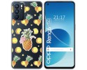 Funda Silicona Transparente para Oppo Reno 6 5G diseño Piña Dibujos