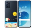 Funda Silicona Transparente para Oppo Reno 6 5G diseño Playa Dibujos