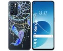 Funda Silicona Transparente para Oppo Reno 6 5G diseño Plumas Dibujos