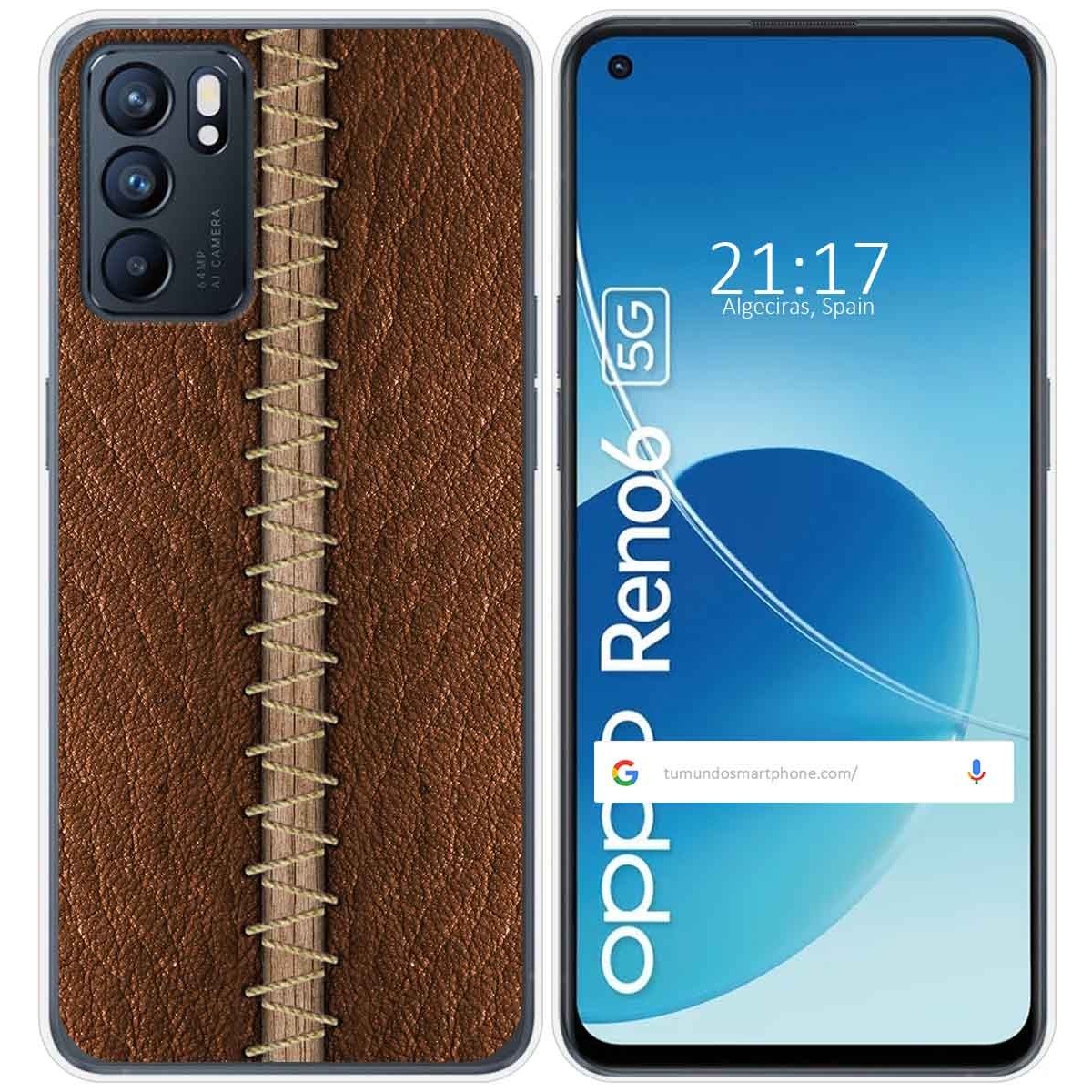 Funda Silicona para Oppo Reno 6 5G diseño Cuero 01 Dibujos